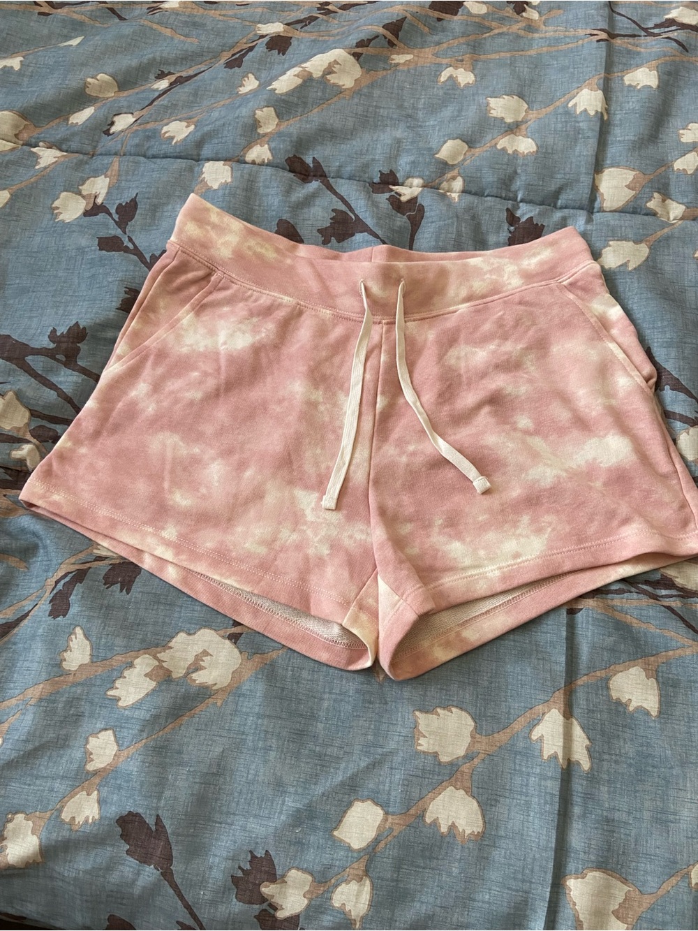 Old Navy Pink Tie-Dye Lounge Shorts with Drawstring